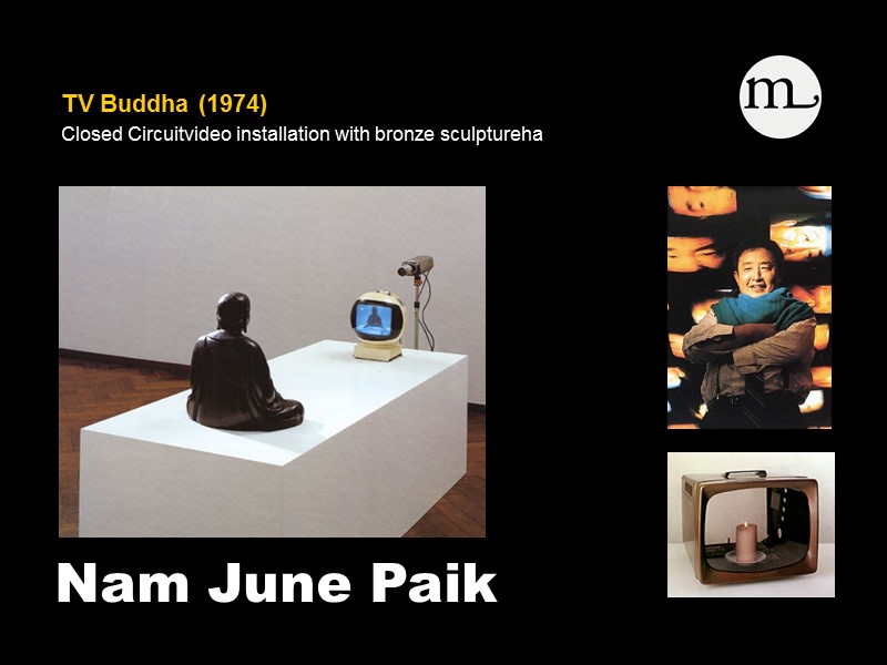TV Buddha (1974)  Closed Circuitvideo installation with bronze sculptureha    Nam